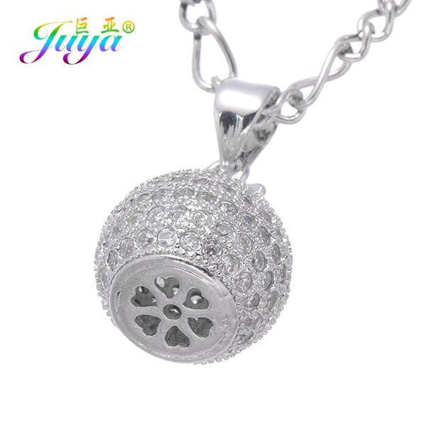pendant necklaces juya fashion hollow ball necklace for women micro pave cz supplies, Silver
pendant necklaces juya fashion hollow ball necklace for women micro pave cz supplies, Silver