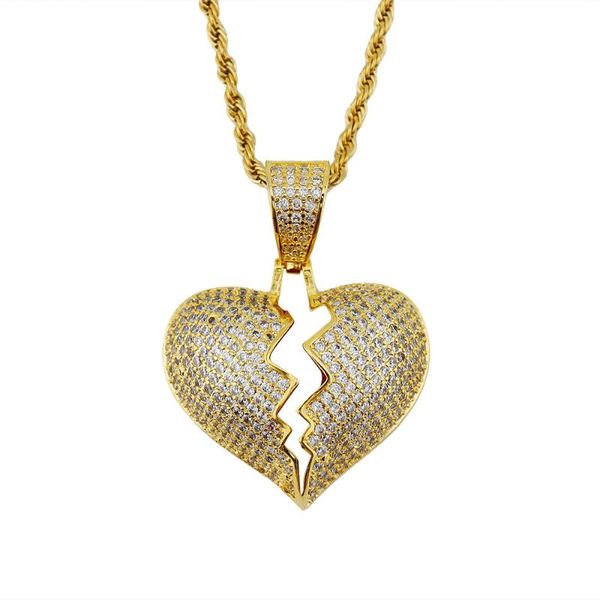 pendant necklaces broken heart men's & love hip hop jewelry for women with stainless steel chain wholesale collier bijoux, Silver
pendant necklaces broken heart men's & love hip hop jewelry for women with stainless steel chain wholesale collier bijoux, Silver