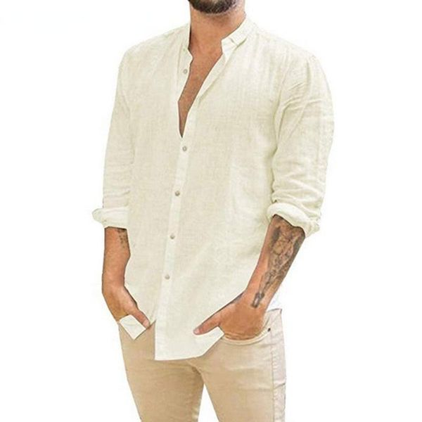 men's casual shirts summer spring long sleeve fashion beach shirt solid social linen male outwear loose men clothing lm408, White;black
men's casual shirts summer spring long sleeve fashion beach shirt solid social linen male outwear loose men clothing lm408, White;black