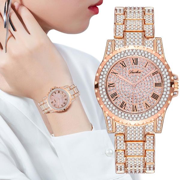 wristwatches women full diamond roma wrist watches luxury ladies stainless steel quartz watch relogio feminino, Slivery;brown
wristwatches women full diamond roma wrist watches luxury ladies stainless steel quartz watch relogio feminino, Slivery;brown