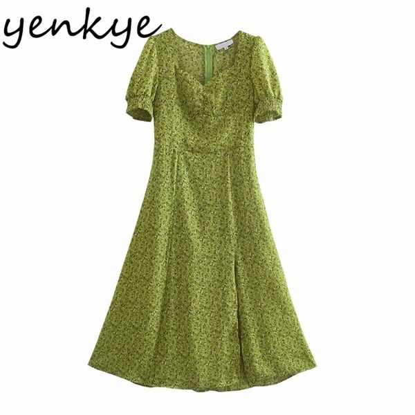 summer dress women slits green floral print female v neck short sleeve a-line midi elegant chic vestido 210514, Black;gray
summer dress women slits green floral print female v neck short sleeve a-line midi elegant chic vestido 210514, Black;gray