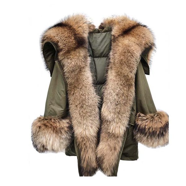 women's fur & faux quality winter women raccoon high dog detachable coats down liner green long puff sleeve warm thick female real over, Black
women's fur & faux quality winter women raccoon high dog detachable coats down liner green long puff sleeve warm thick female real over, Black