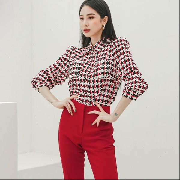 blusa elegant plaid turn down women shirt collar long sleeve formal office ol, White
blusa elegant plaid turn down women shirt collar long sleeve formal office ol, White