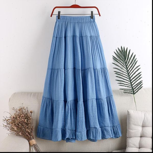summer pleated faldas mujer women skirts moda slim solid elastic waist midi skirt patchwork ruffles a line, Black
summer pleated faldas mujer women skirts moda slim solid elastic waist midi skirt patchwork ruffles a line, Black