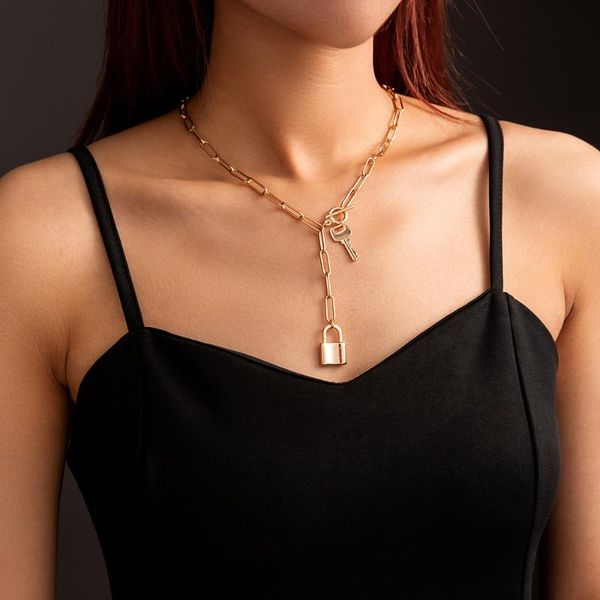 pendant necklaces 5pcs/lot wholesale retro punk key lock head chain ot button simple matching couple necklace jewelry for women in bulk, Silver
pendant necklaces 5pcs/lot wholesale retro punk key lock head chain ot button simple matching couple necklace jewelry for women in bulk, Silver