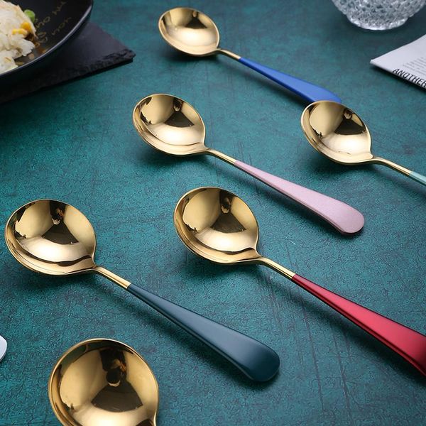 spoons 6pcs stainless steel round spoon coffee dessert fruit milk soup tea kitchen gold short handle fashion children's
spoons 6pcs stainless steel round spoon coffee dessert fruit milk soup tea kitchen gold short handle fashion children's