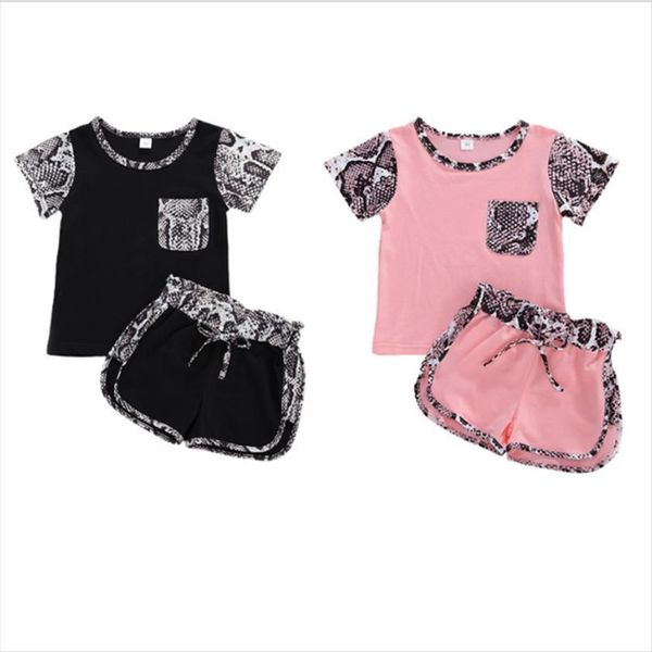 1 6y summer fashion toddlers kids baby girls snake skin print short sleeve shorts 2pcs children clothing outfits, White
1 6y summer fashion toddlers kids baby girls snake skin print short sleeve shorts 2pcs children clothing outfits, White