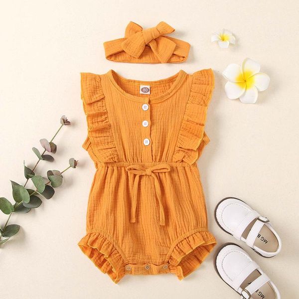 rompers born toddler baby girl bodysuits solid color ruffled romper + headband suits casual cotton outfit for clothing, Blue
rompers born toddler baby girl bodysuits solid color ruffled romper + headband suits casual cotton outfit for clothing, Blue
