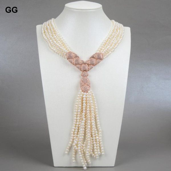 jewelry 18'' 5 rows natural white pearl necklace cz paved pendant for women chains, Silver
jewelry 18'' 5 rows natural white pearl necklace cz paved pendant for women chains, Silver