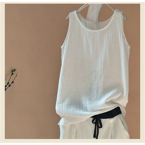 summer the long all-match simple cotton blouse shirt women 210527, White 
summer the long all-match simple cotton blouse shirt women 210527, White