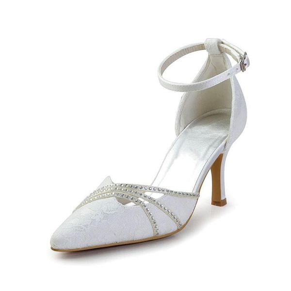 high heels women lace wedding shoes pointed toe ankle buckle strap crystals bridal party dress pumps, Black
high heels women lace wedding shoes pointed toe ankle buckle strap crystals bridal party dress pumps, Black