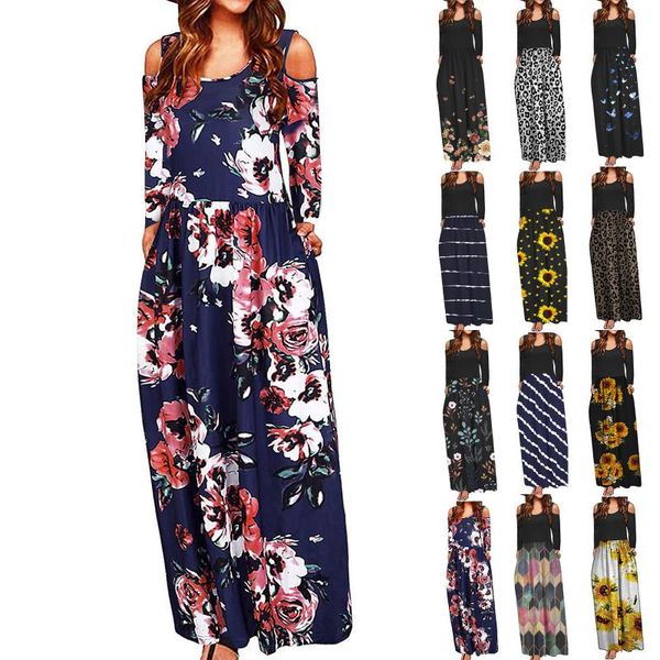 casual dresses floral summer woman dress off shoulder o-neck long sleeves ankle-length comfortable women's clothing 2021 vestidos, Black;gray
casual dresses floral summer woman dress off shoulder o-neck long sleeves ankle-length comfortable women's clothing 2021 vestidos, Black;gray