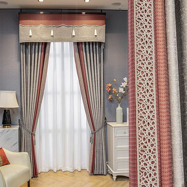 curtain & drapes custom modern classical lace embroidery splicing red graytexture blackout valance tulle panel m1164
curtain & drapes custom modern classical lace embroidery splicing red graytexture blackout valance tulle panel m1164