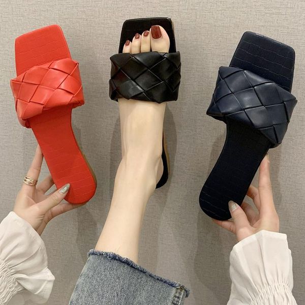 slippers manlegu women flat summer slides 2021 fashion square toe weave leather stripper outdoor flip flops beach shoes, Black
slippers manlegu women flat summer slides 2021 fashion square toe weave leather stripper outdoor flip flops beach shoes, Black