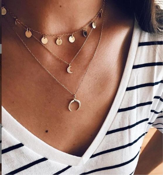 pendant necklaces women's necklace moon crescent multiple chains pendants 2021 fashion geometric personality gift sales nightclub, Silver
pendant necklaces women's necklace moon crescent multiple chains pendants 2021 fashion geometric personality gift sales nightclub, Silver