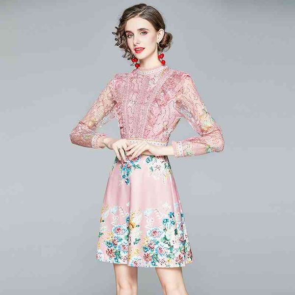 fashion runway autumn mini dress women stand collar ruffles sequins lace patchwork mesh long sleeve floral sweet short 210603, Black;gray
fashion runway autumn mini dress women stand collar ruffles sequins lace patchwork mesh long sleeve floral sweet short 210603, Black;gray