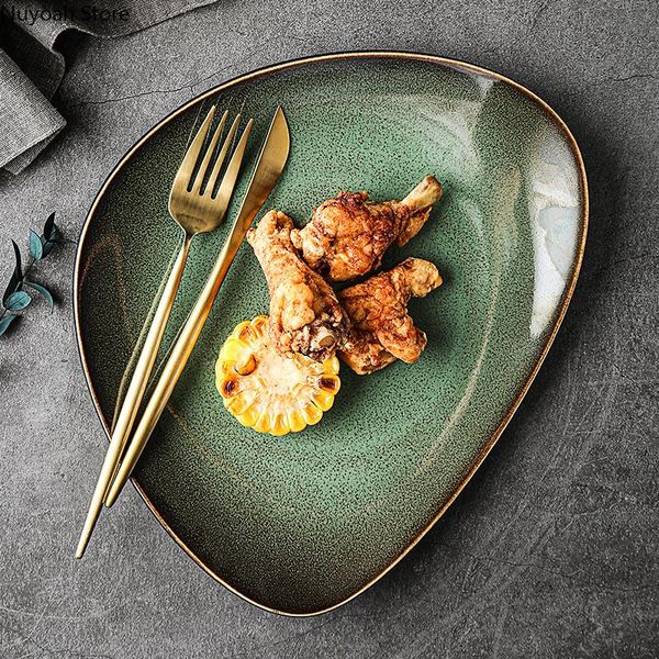 dishes & plates japanese-style ceramic special-shaped triangular dinner plate pasta household steak el restaurant tableware
dishes & plates japanese-style ceramic special-shaped triangular dinner plate pasta household steak el restaurant tableware