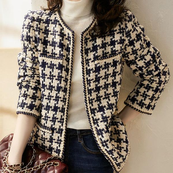 women's jackets fashion round neck linen splicing jacket 2021 autumn party loose classical tweed office ladies coat mujer chaqueta, Black;brown
women's jackets fashion round neck linen splicing jacket 2021 autumn party loose classical tweed office ladies coat mujer chaqueta, Black;brown