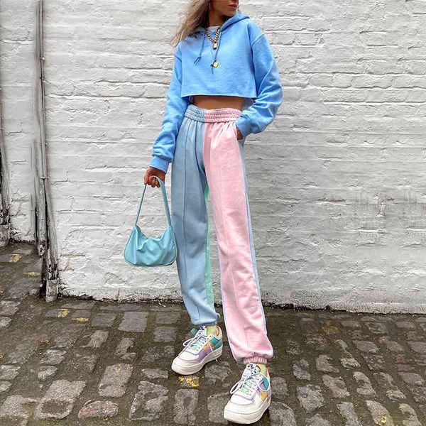 women's jumpsuits & rompers contrast color women's pants baggy hip hop trousers streetwear gothic fitness female dance joggers out, Black;white
women's jumpsuits & rompers contrast color women's pants baggy hip hop trousers streetwear gothic fitness female dance joggers out, Black;white