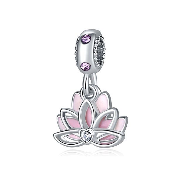 fit pandora charm bracelet european silver charms beads pink enamel lotus pendant diy snake chain for women bangle necklace jewelry, Black 
fit pandora charm bracelet european silver charms beads pink enamel lotus pendant diy snake chain for women bangle necklace jewelry, Black