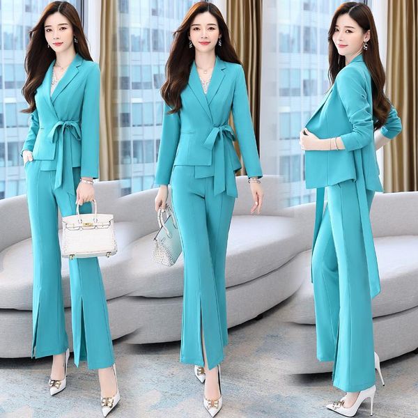 women's two piece pants women pieces set 2021 spring autumn long sleeve blazer coat +split flare trousers office lady suits, White
women's two piece pants women pieces set 2021 spring autumn long sleeve blazer coat +split flare trousers office lady suits, White