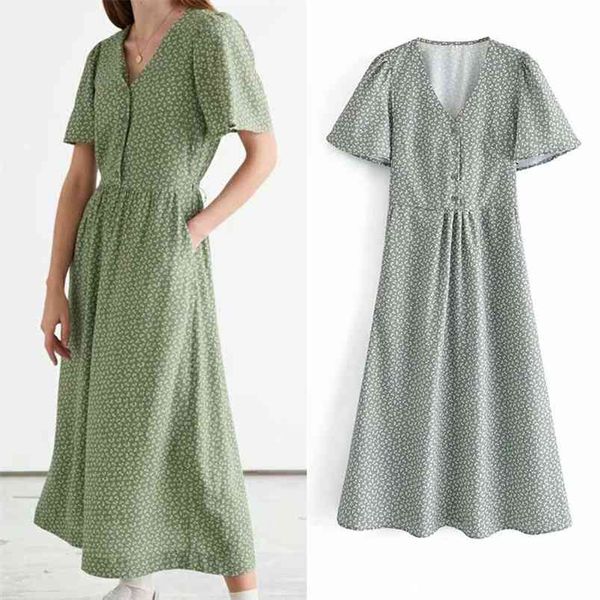 summer women chiffon print dress short sleeve v-neck buttons za female elegant vintage a-line dresses vestidos 210513, Black;gray
summer women chiffon print dress short sleeve v-neck buttons za female elegant vintage a-line dresses vestidos 210513, Black;gray