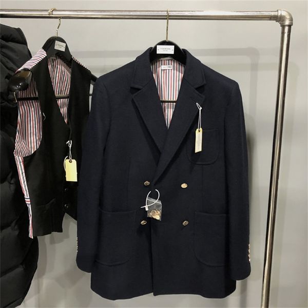 fashion brand tb windbreaker men wool casual coat long winter woolen coat thick double breasted jacket men's clothing 211122, Black
fashion brand tb windbreaker men wool casual coat long winter woolen coat thick double breasted jacket men's clothing 211122, Black