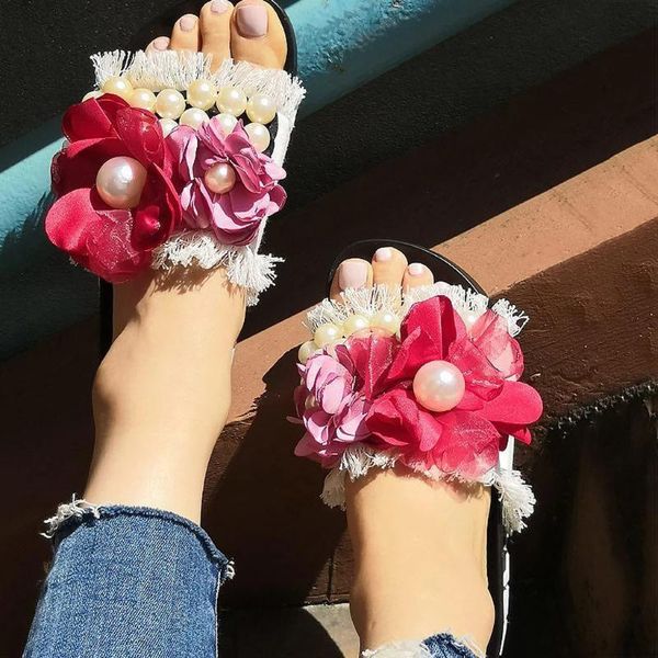 slippers women's 2021 fashion summer bohemian shoes ladies denim fringe flower flat slipper flip flops slides beach, Black
slippers women's 2021 fashion summer bohemian shoes ladies denim fringe flower flat slipper flip flops slides beach, Black