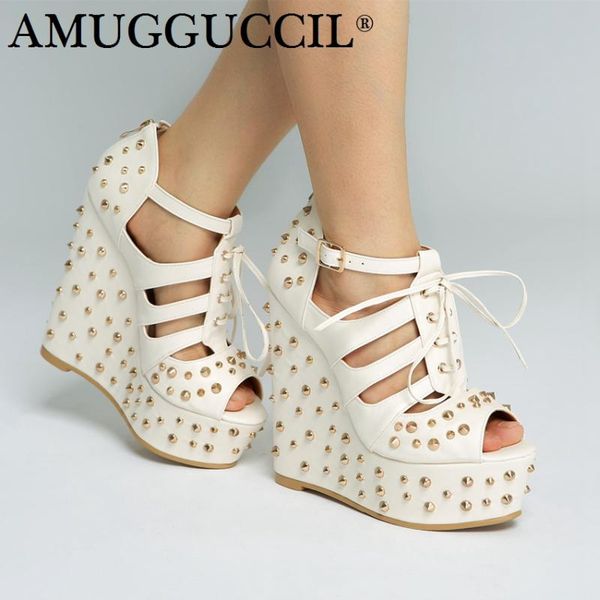 plus big size 34-48 white zip rivets lace up fashion high heel platform female ladies summer wedges women sandals l965, Black
plus big size 34-48 white zip rivets lace up fashion high heel platform female ladies summer wedges women sandals l965, Black