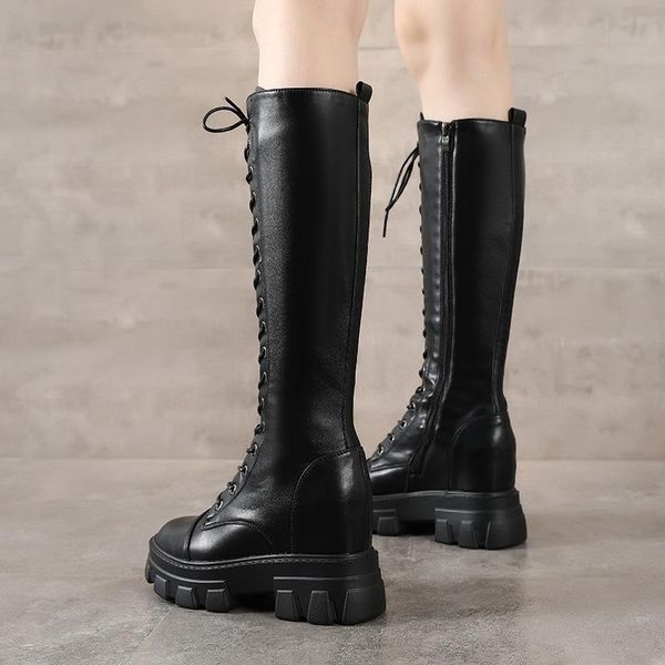 boots women elastic 2021 autumn style inside increase leather knights high, Black
boots women elastic 2021 autumn style inside increase leather knights high, Black