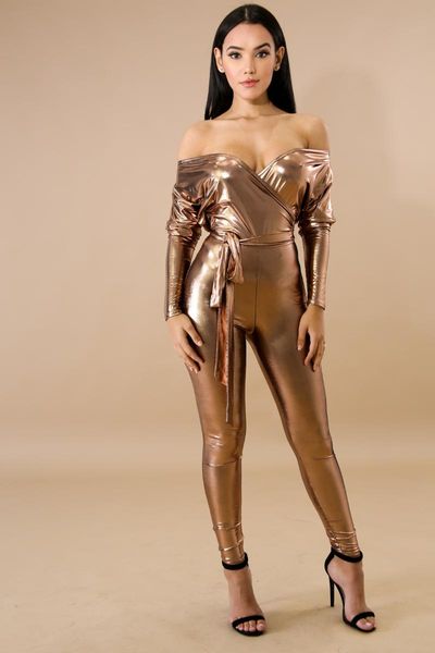 women's jumpsuits & rompers pu leather deep v golden metallic slash neck playsuits women costumes, Black;white
women's jumpsuits & rompers pu leather deep v golden metallic slash neck playsuits women costumes, Black;white