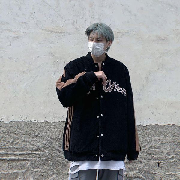 men's jackets 2021 spring autumn vintage jacket japan contrasting embroidered baseball uniform men women trend loose hip hop all-match, Black;brown
men's jackets 2021 spring autumn vintage jacket japan contrasting embroidered baseball uniform men women trend loose hip hop all-match, Black;brown