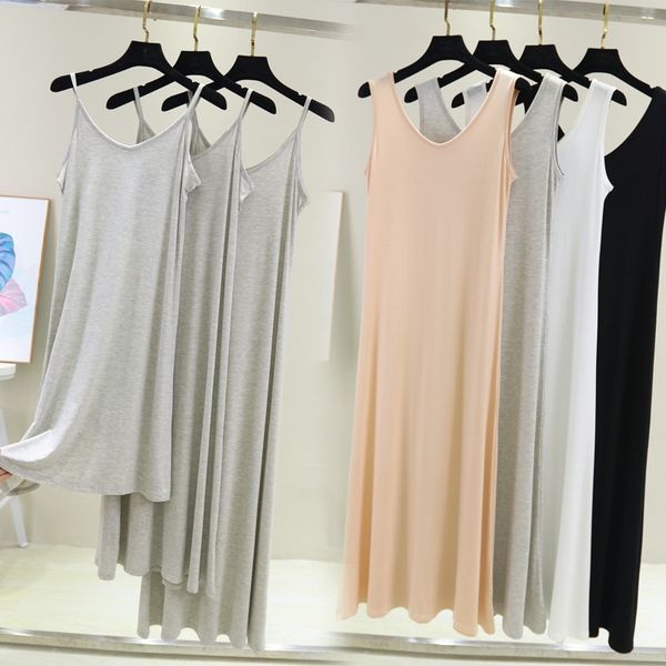 summer bit cotton suspender vest skirt mid length loose sleeveless dress with backing, Black;gray
summer bit cotton suspender vest skirt mid length loose sleeveless dress with backing, Black;gray