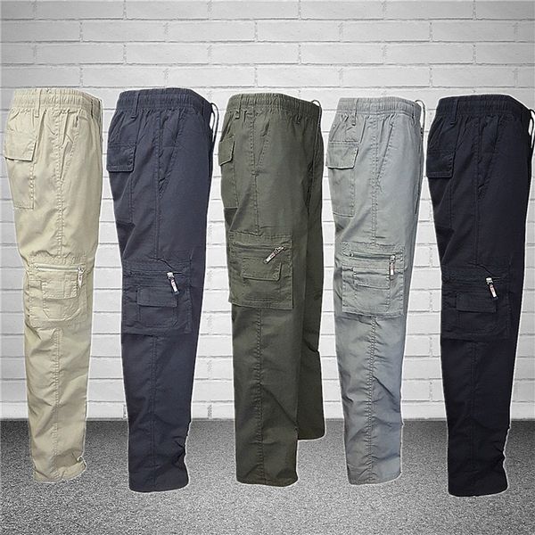 styles cargo pants for men elastic waist multi pockets solid pants streetwear men clothing trousers drawstring casual pants, Black
styles cargo pants for men elastic waist multi pockets solid pants streetwear men clothing trousers drawstring casual pants, Black