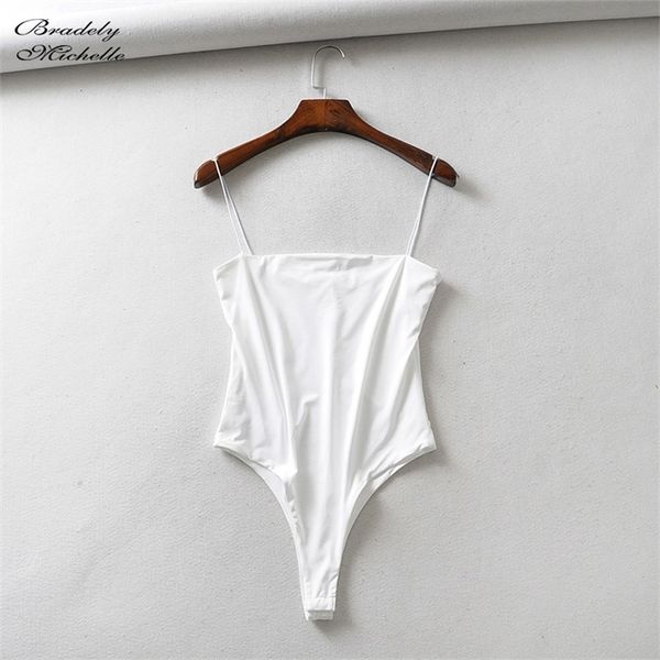 bradely michelle summer women slim solid spaghetti strap bodycon bodysuit streetwear backless jumpsuit, Black;white
bradely michelle summer women slim solid spaghetti strap bodycon bodysuit streetwear backless jumpsuit, Black;white