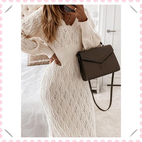 casual dresses women's solid color costume knitted v-neck hollow lantern sleeve knit dress outer hip wrap skirt wool warm long sleeved, Black;gray
casual dresses women's solid color costume knitted v-neck hollow lantern sleeve knit dress outer hip wrap skirt wool warm long sleeved, Black;gray
