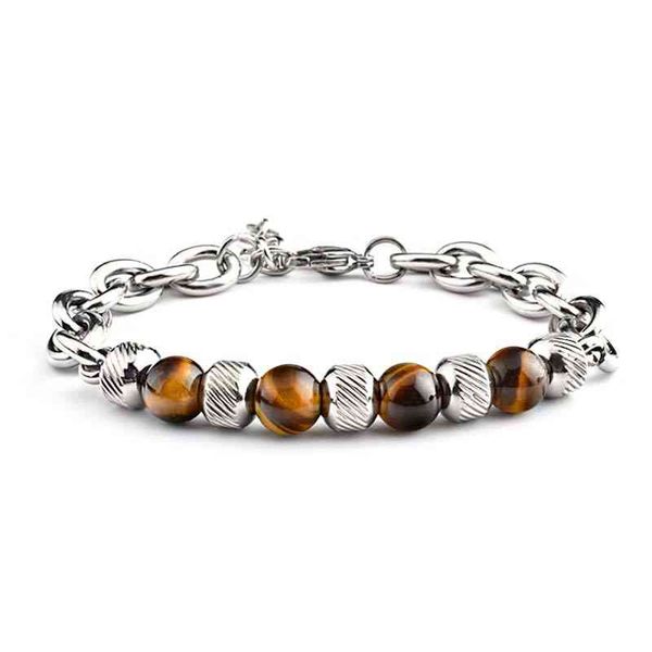 men stainls steel bead white pine hematite agate tiger eye stone volcanic rock bracelet, Golden;silver
men stainls steel bead white pine hematite agate tiger eye stone volcanic rock bracelet, Golden;silver
