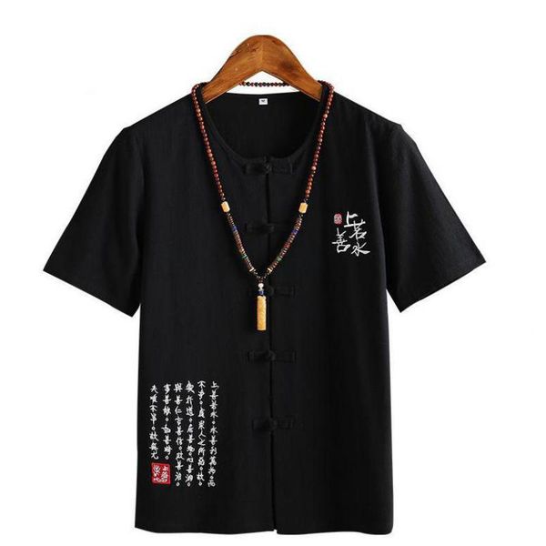 colors collarless short sleeve vintage linen shirt plus size 5xl 4xl office men single breasted chinese type blouse, White;black
colors collarless short sleeve vintage linen shirt plus size 5xl 4xl office men single breasted chinese type blouse, White;black