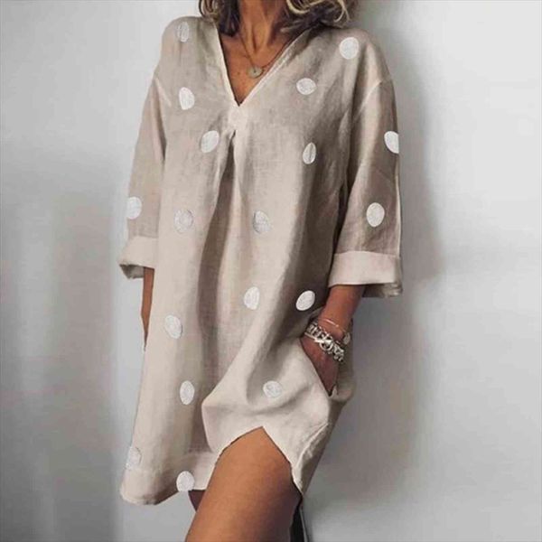 irregular loose summer half sleeve women shirts long thin dress elegant casual polka dot blusas plus size 5xl, White
irregular loose summer half sleeve women shirts long thin dress elegant casual polka dot blusas plus size 5xl, White