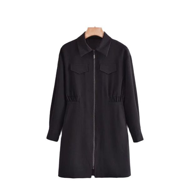 women slim waist and long-sleeved lapel vintage black dress casual wild temperament chic female dresses vestidos mujer 210507, Black;gray
women slim waist and long-sleeved lapel vintage black dress casual wild temperament chic female dresses vestidos mujer 210507, Black;gray