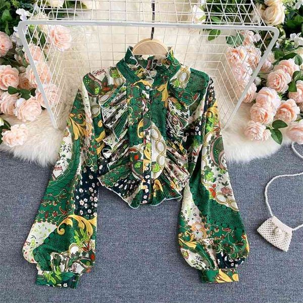 women's bohemian autumn shirts pleated ruffles slim elegant lantern sleeve ruffled collar printed female camisa gk523 210507, White
women's bohemian autumn shirts pleated ruffles slim elegant lantern sleeve ruffled collar printed female camisa gk523 210507, White