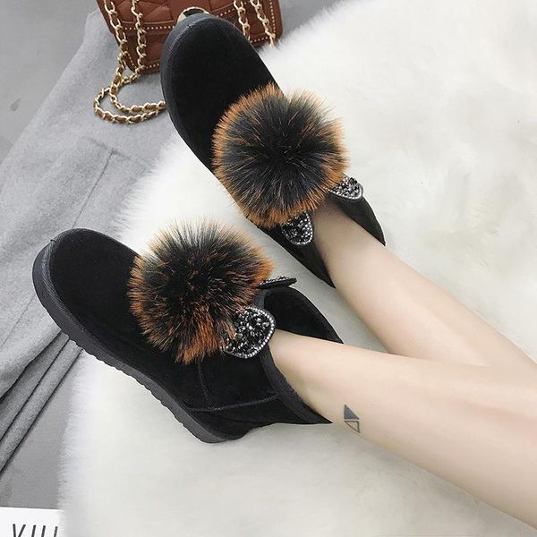 boots snow women plush ball crystal ear thicken warm lovely students non-slip short cotton shoes, Black
boots snow women plush ball crystal ear thicken warm lovely students non-slip short cotton shoes, Black