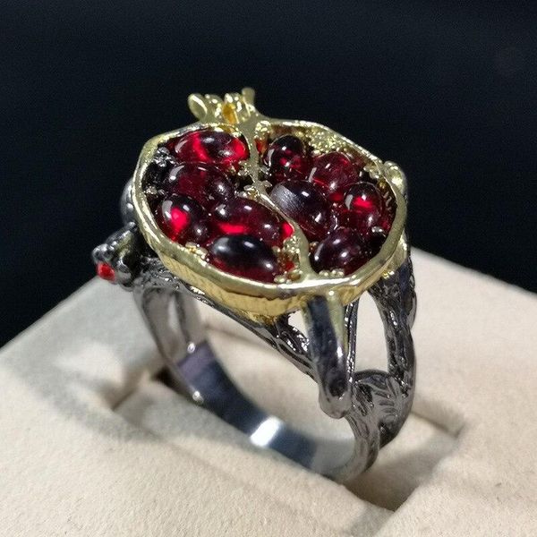 retro fruit fresh red garnet rings for women chain pendientes resin stone pomegranate jewelry ancient anniversary ring a4m268 cluster, Golden;silver
retro fruit fresh red garnet rings for women chain pendientes resin stone pomegranate jewelry ancient anniversary ring a4m268 cluster, Golden;silver