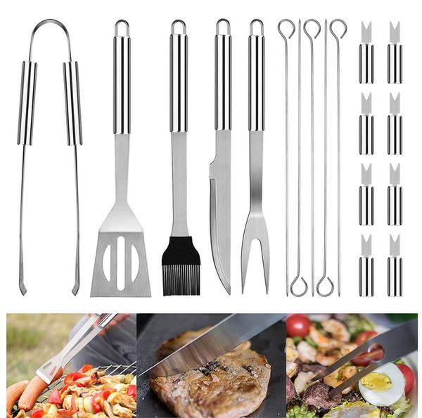 18 pcs stainless steel bbq tools set barbecue grilling accessories utensil for outdoor camping cooking tools kit bbq utensils
18 pcs stainless steel bbq tools set barbecue grilling accessories utensil for outdoor camping cooking tools kit bbq utensils