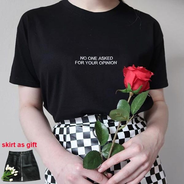 women's t-shirt no one asked for your opinion ladies funny graphic tees women clothes 90s summer kawaii punk grunge t shirt outfitsdro, White
women's t-shirt no one asked for your opinion ladies funny graphic tees women clothes 90s summer kawaii punk grunge t shirt outfitsdro, White