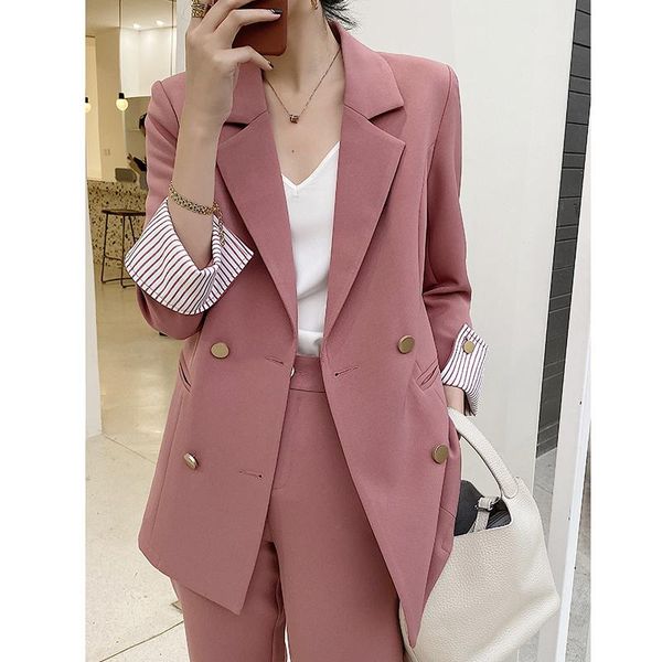 spring summer women's blazers suits notched blazer jacket & pant office lady slim 2 piece sets pink two pants, White
spring summer women's blazers suits notched blazer jacket & pant office lady slim 2 piece sets pink two pants, White