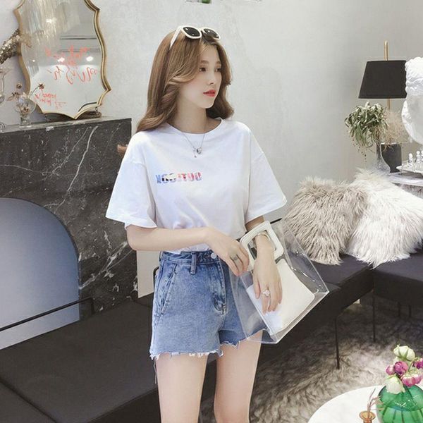 women's t-shirt casual wild women summer cartoon print fun round collar loose short sleeve t shirt, White
women's t-shirt casual wild women summer cartoon print fun round collar loose short sleeve t shirt, White
