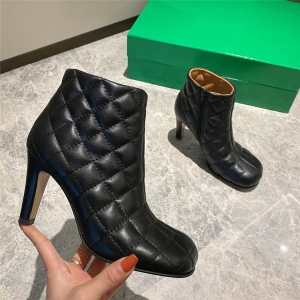 boots fashion genuine leather ankle women 2021 brand designer high heel party shoes runway autumn square toe ladies, Black
boots fashion genuine leather ankle women 2021 brand designer high heel party shoes runway autumn square toe ladies, Black