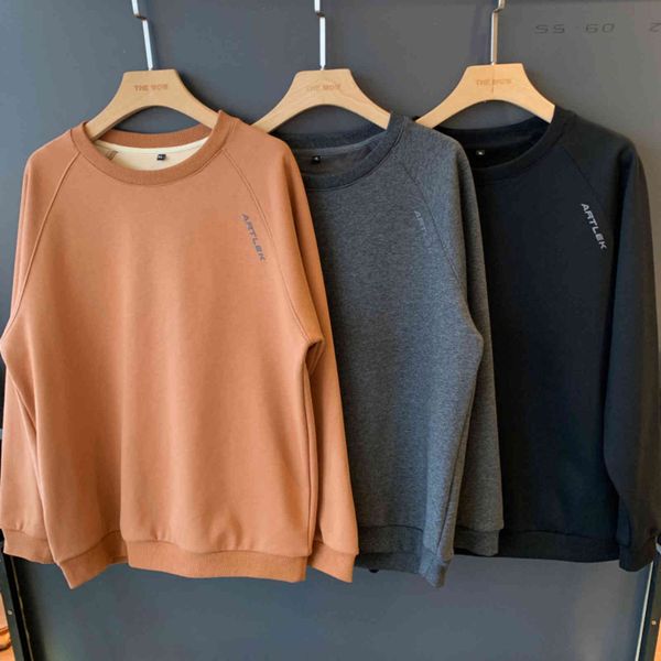 men's welfare comfortable simple high-density quan cotton not easy to wrinkle and pilling brushed round neck sweater winter a10291, Black
men's welfare comfortable simple high-density quan cotton not easy to wrinkle and pilling brushed round neck sweater winter a10291, Black