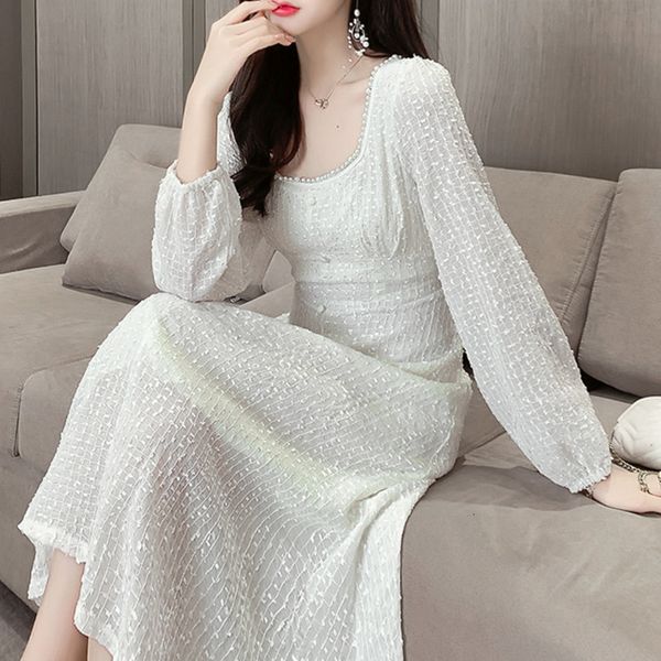 smooth french perfume white thin spring lantern ladies party dress femme bathrobe, Black;gray
smooth french perfume white thin spring lantern ladies party dress femme bathrobe, Black;gray